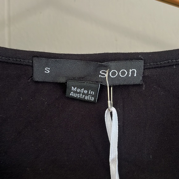 Soon Maternity | Rio 3/4 Sleeve Black Dress - Picture 2 of 5